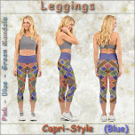 Leggings Capri CAPRI LÉGGINES Rose-Bleu-Vert Design Mandala<br><div class="desc">Une image dans les tons rose, bleu, jaune et vert (et plus encore) rendent ces Leggings de style Capri très colorés. Disponible en cinq tailles pour femmes (XS, S, M, L, XL). Voir la description "A propos de ce produit" ci-dessous pour les informations générales sur le dimensionnement et le produit,...</div>