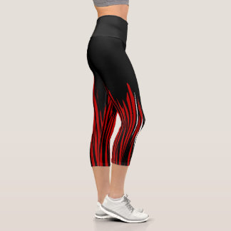 Leggings Capri Capri noir rouge blanc