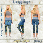 Leggings Capri CAPRI STYLE LEGINGS "Starry Night O.T.R" van Gogh<br><div class="desc">Une image de "Starry Night Over the Rhone" de Vincent van Gogh est présentée sur ces Leggings colorés. Disponible en cinq tailles pour femmes (XS, S, M, L, XL). Voir la description "A propos de ce produit" ci-dessous pour des informations générales sur le dimensionnement et le produit, L'image couvre l'ensemble...</div>