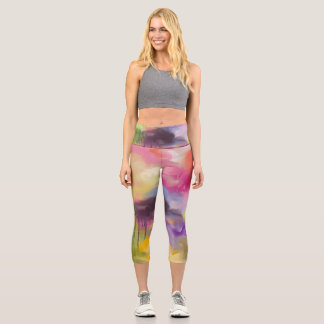 Leggings Capri Capris Abstrait