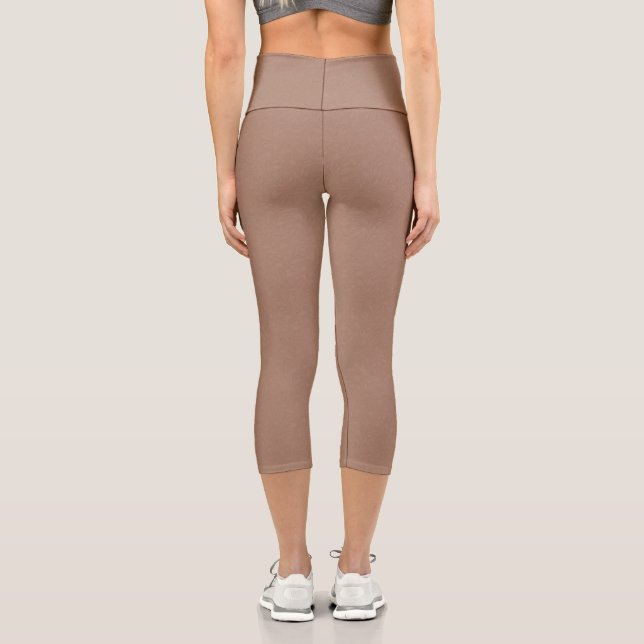 Leggings Capri Capris Beiges pour Toutes les Occasions (Verso)