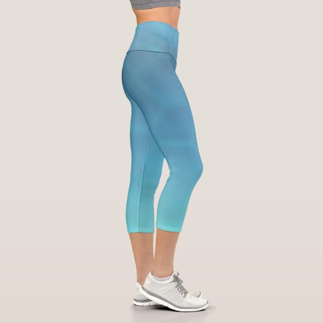 Leggings Capri Capris Bohème Océan Haute Taille (Droite)
