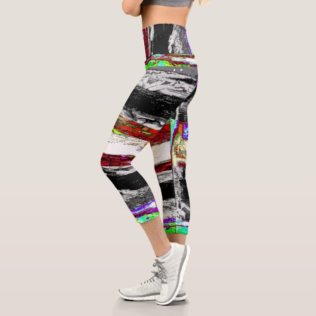 Leggings Capri Capris de yoga taille haute – Reflection Layers (Gauche)