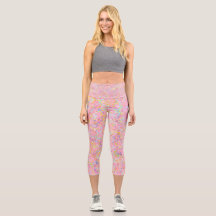 Capris de yoga uniques à taille haute