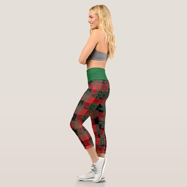 Leggings Capri Capris hauts chic pour Noël (Gauche)