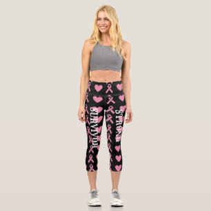 Leggings Capri Capris plus fort que le cancer élevé