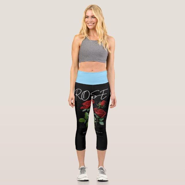 Leggings Capri Capris taille haute pour femmes – Ajustement confo (Recto)