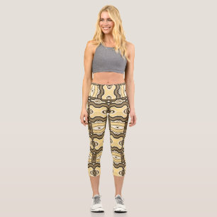 Leggings Capri Capris, un motif de tissu tendance multicolore