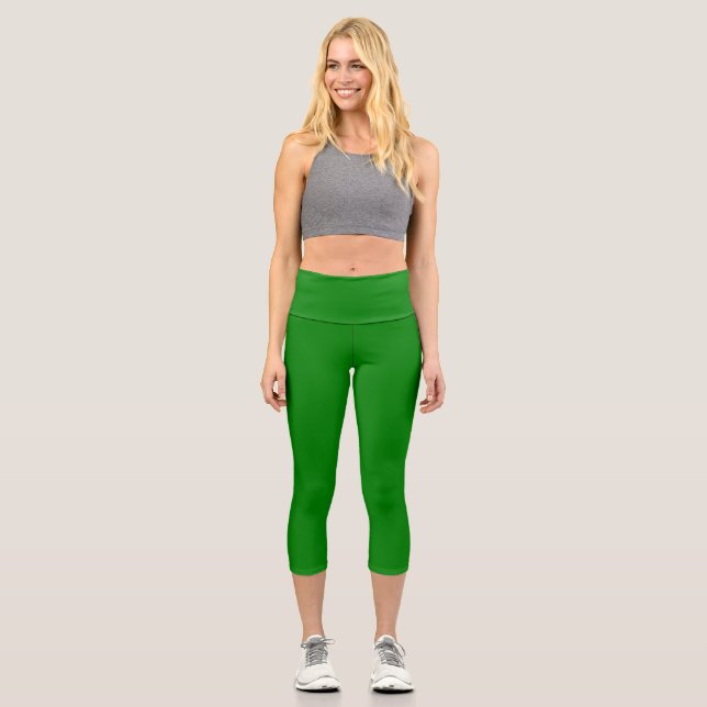 Leggings Capri Capris Vert Haut Taille (Recto)