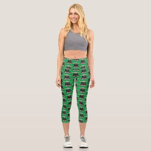 Leggings Capri Caricature amusante de buffle d'eau courante