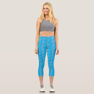 Leggings Capri Caricature de bilby australien très heureuse
