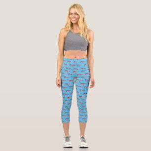 Leggings Capri Caricature de l'avion à train de vélo