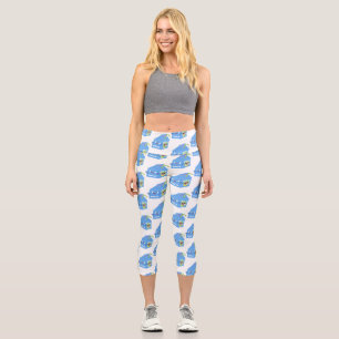 Leggings Capri Caricature en carton de lait joyeux