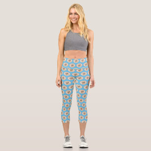 Leggings Capri Caricature en rouleau de cannelle