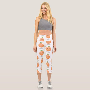 Leggings Capri Caricature vert oignon brun joli