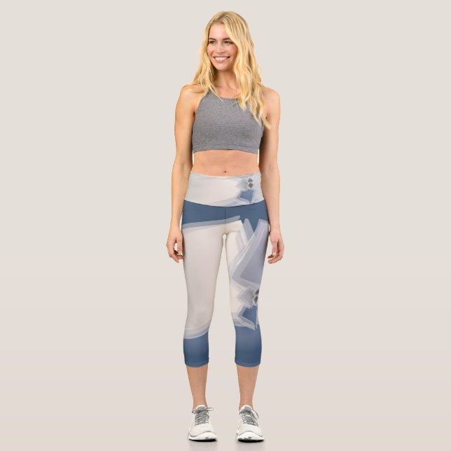 Leggings Capri carrés de Fibonacci roulants (Recto)
