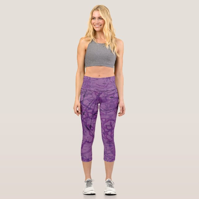 Leggings Capri Carte aérienne (Recto)