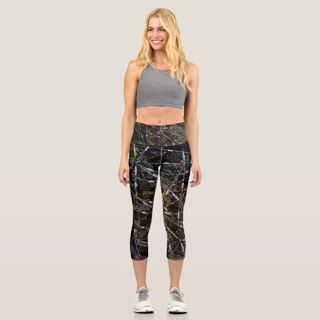 Leggings Capri Carte aérienne (Recto)