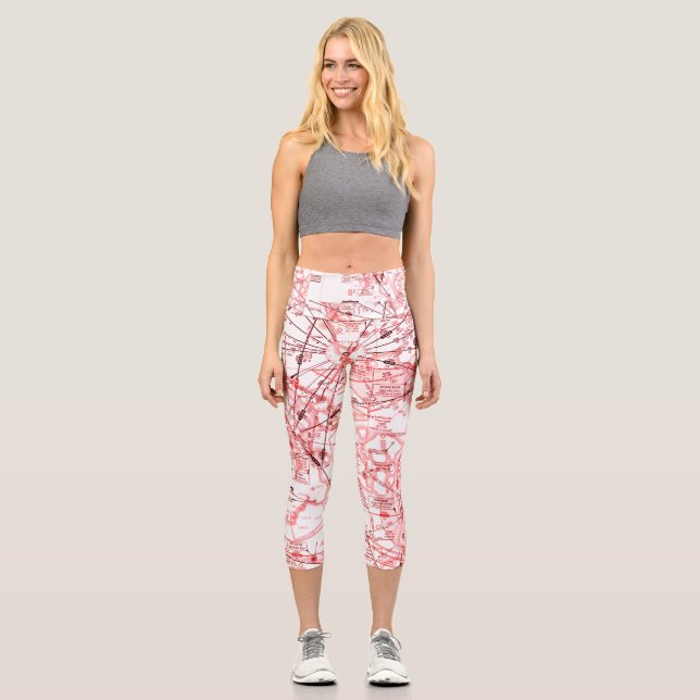 Leggings Capri Carte aérienne (Recto)