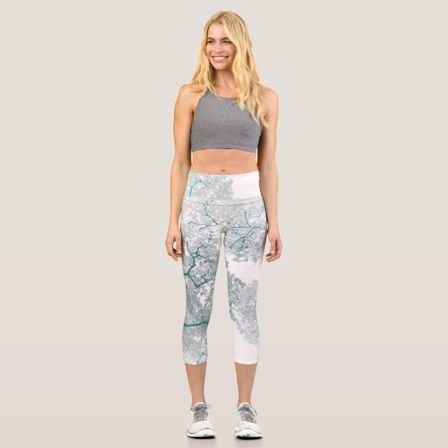 Leggings Capri Carte des arbres 3 (Recto)