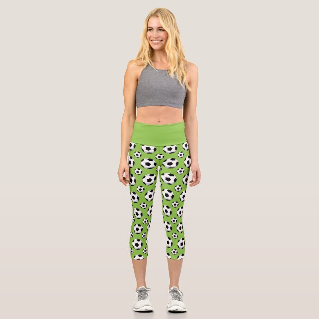 Leggings Capri Cartoon Soccer Ball Pattern (Recto)