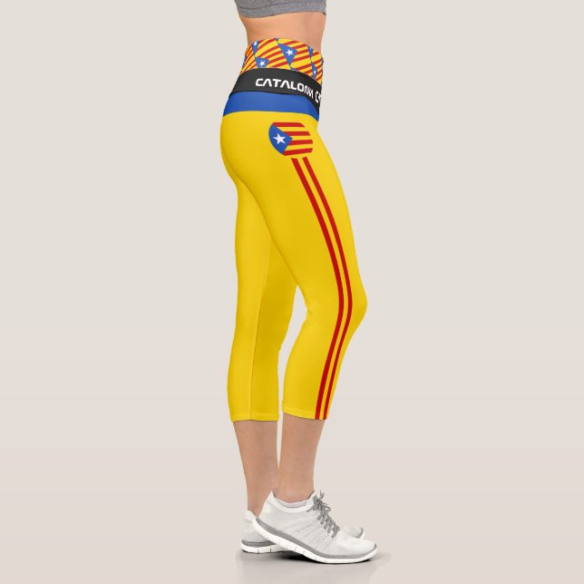 Leggings Capri Catalogne Drapeau & Catalan - La Senyera mode /Est (Droite)
