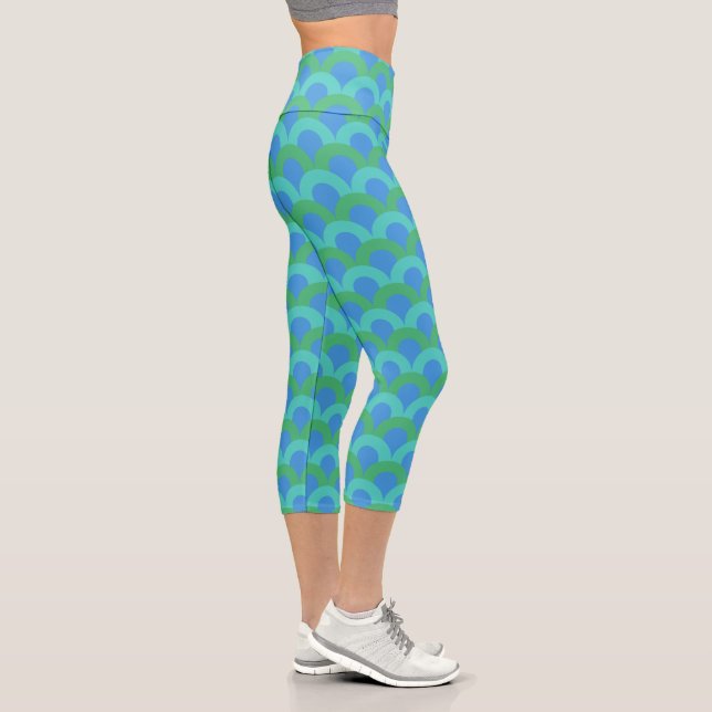 Leggings Capri Cercles de Bleu (Droite)