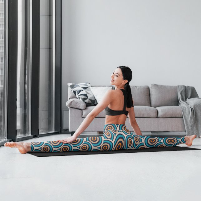 Leggings Capri Cercles Rétro (Créateur téléchargé)
