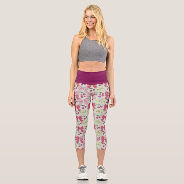 Leggings Capri cerises et fraises (Recto)