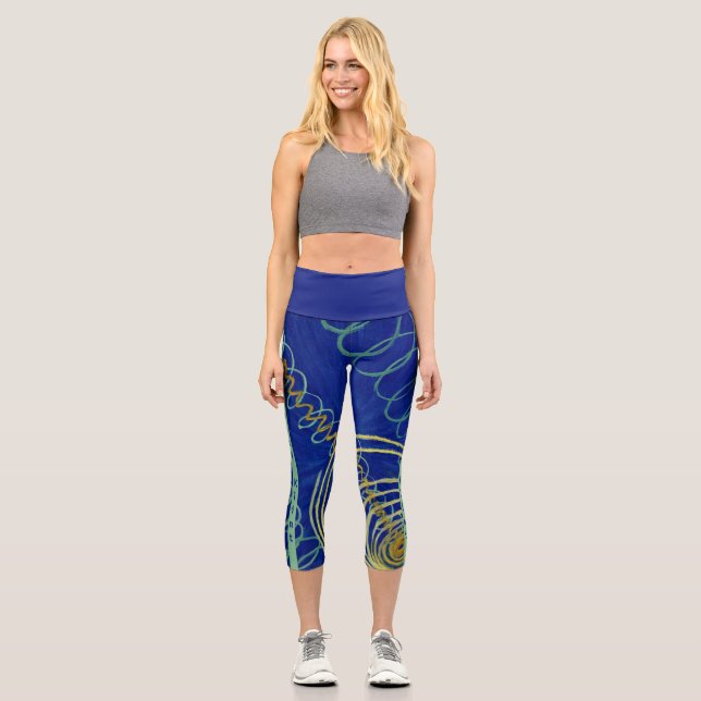 Leggings Capri Chaos Primordial par Hilma af Klint (Recto)
