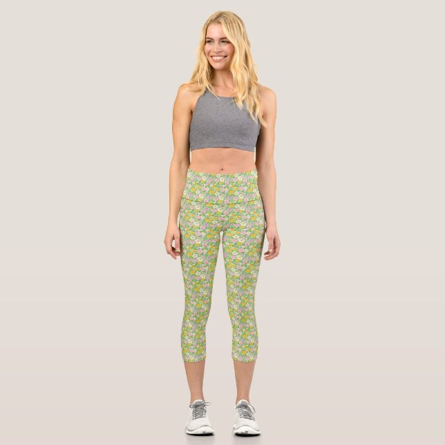 Leggings Capri Chaque Fleur Fleurit À Son Propre Moment (Recto)