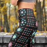 Leggings Capri Charming Black Scandinavian Folk Motif Yoga<br><div class="desc">Apportez l'élégance nordique à votre garde-robe Entrez dans le charme rustique avec ces leggings Scandinaves Folk Capri! Avec des motifs d’inspiration nordique audacieux et colorés, ils sont le parfait mélange d’élégance et de style. Idéales pour les vêtements de loisirs, ces leggings sont une belle façon d'ajouter une touche de charme...</div>