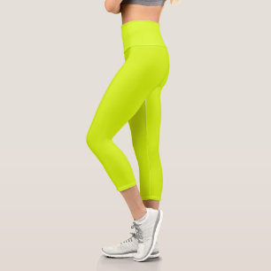 Leggings Capri Chartreuse Jaune (couleur unie)