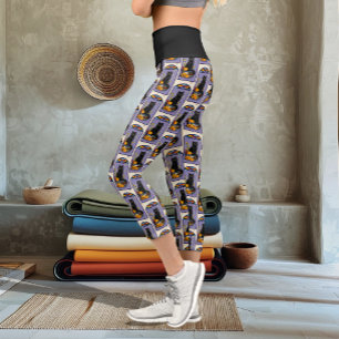 Leggings Capri Chat noir Art Nouveau