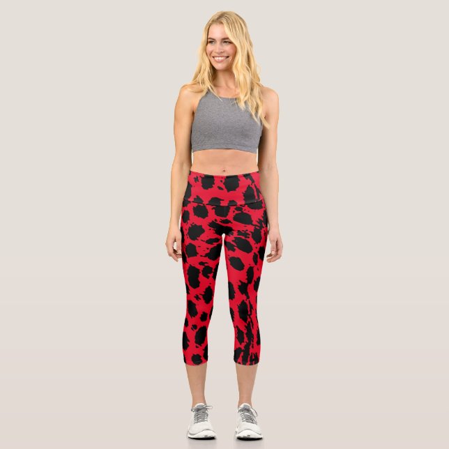 Leggings Capri Cheetah Red (Recto)