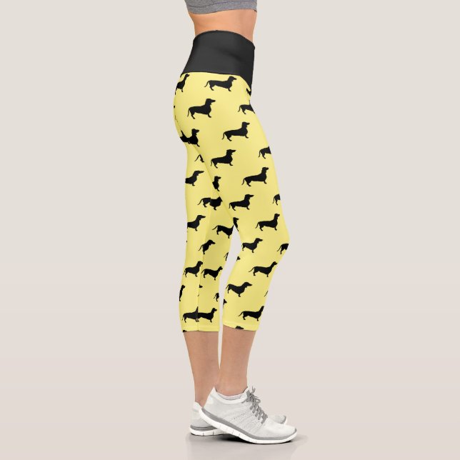 Leggings Capri Cheveux courts Dachshund - Silhouette 1 (Droite)