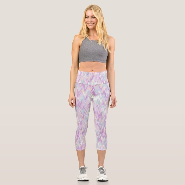 Leggings Capri Chevrons Abstraits (Recto)