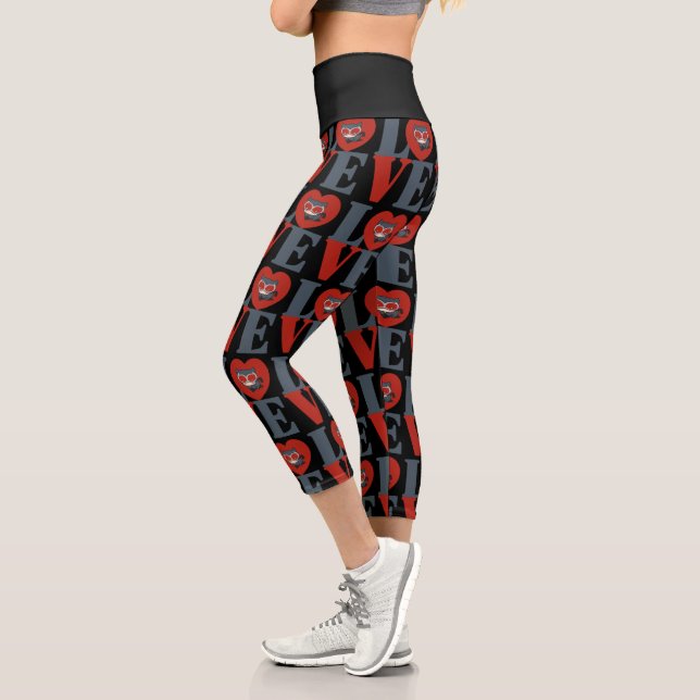 Leggings Capri Chibi Catwoman LOVE (Gauche)