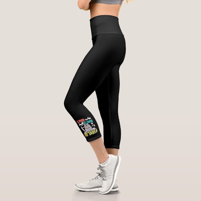 Leggings Capri Chien Espagnol A Mangé Mon Devoir - Perro Tarea (Gauche)