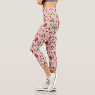 Leggings Capri Chiens de Noël en Accessoires de vacances Motif