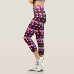 Leggings Capri Chocolat rose violet Mona Lisa