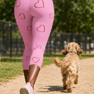 LEGGINGS CAPRI « CHOISISSEZ L'AMOUR » - PANTALON CAPRI TAILLE HAU