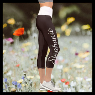Leggings Capri CHOISISSEZ VOTRE COULEUR Personnalisé yoga capri l