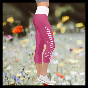 Leggings Capri CHOISISSEZ VOTRE COULEUR Personnalisé yoga capri l