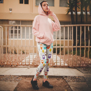 Leggings Capri Chouettes d'illustration et Feuilles