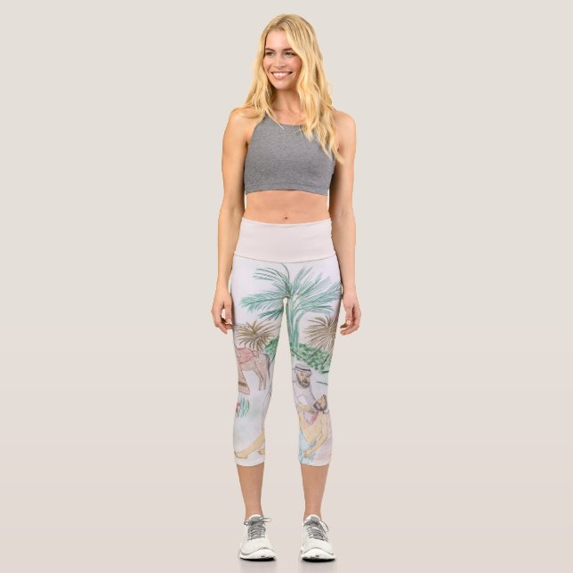 Leggings Capri Christian Artwork Le bon samaritain (Recto)