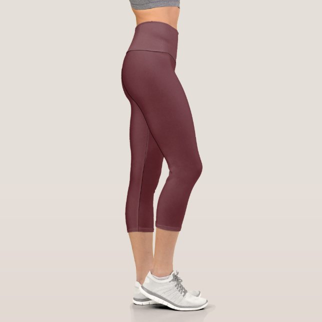Leggings Capri Chroma Textura - Hauteur Capri Haute Taille Du Vin (Droite)