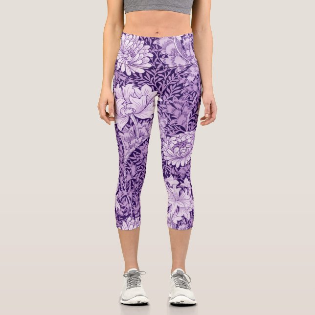 Leggings Capri Chrysanthème Pourpre, William Morris (Recto)
