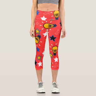 Leggings Capri Chubby chic moderne girly joli Lumières motif roug