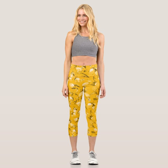 Leggings Capri citrons aquarelle 10 (Recto)